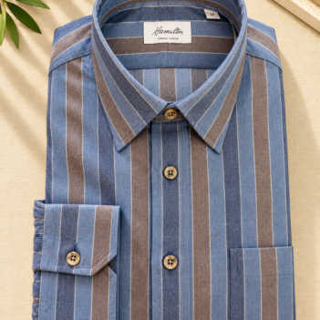 Denim and Camel Stripe