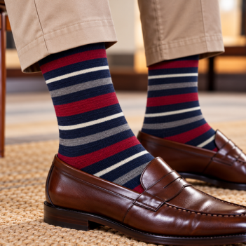 Italian Multi-Striped Socks